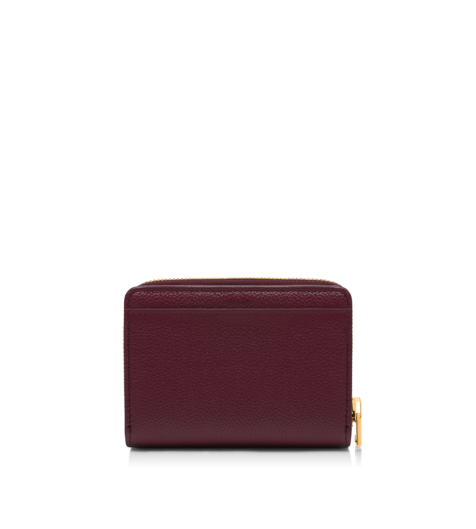GRAIN LEATHER TF COMPACT ZIPPED WALLET