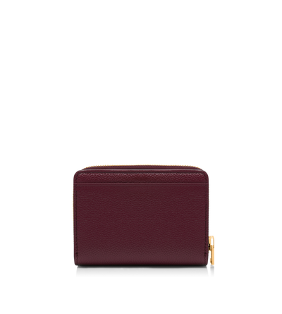 GRAIN LEATHER TF COMPACT ZIPPED WALLET image number 1