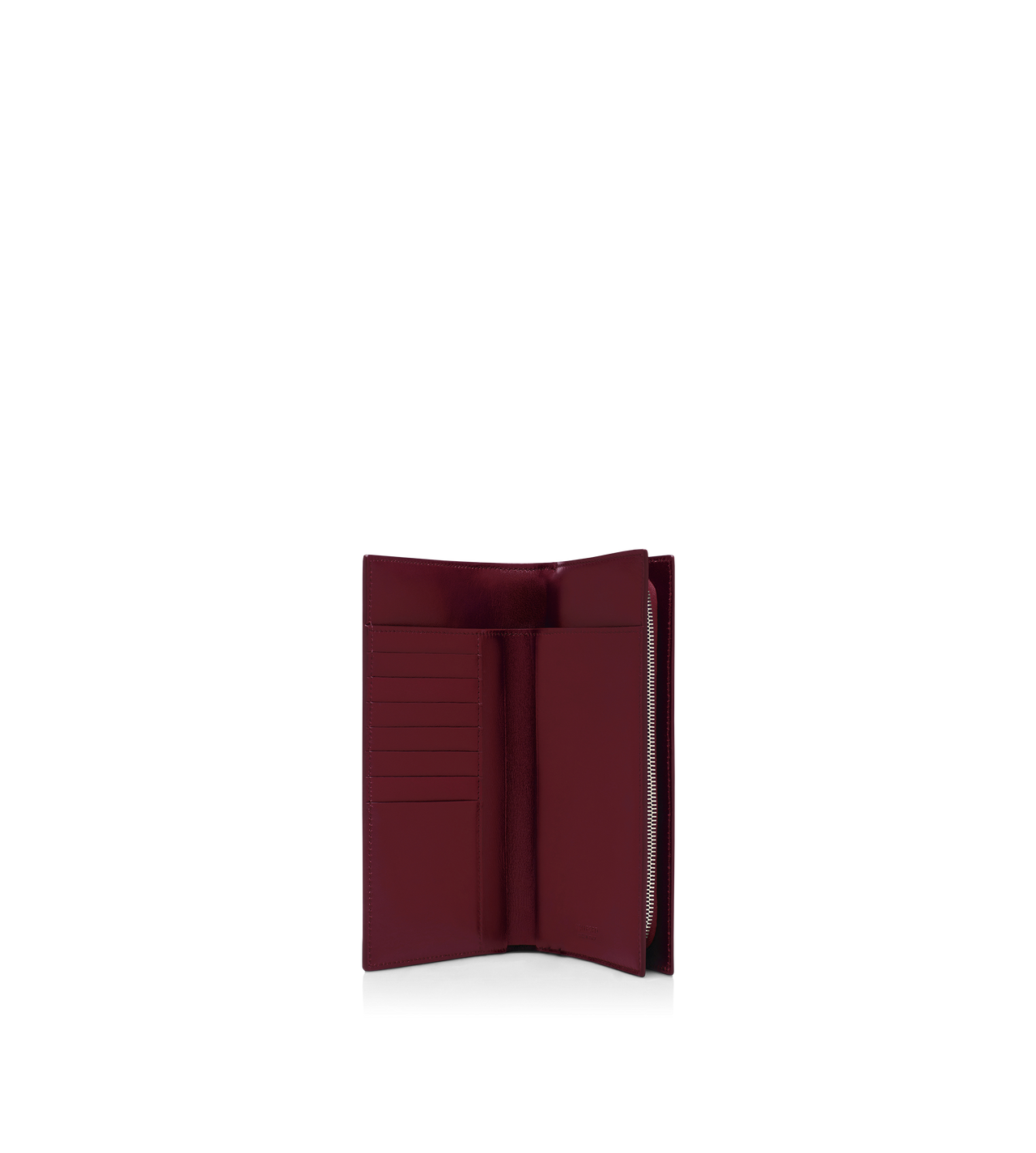 SHINY STAMPED CROCODILE LEATHER VERTICAL WALLET image number 1