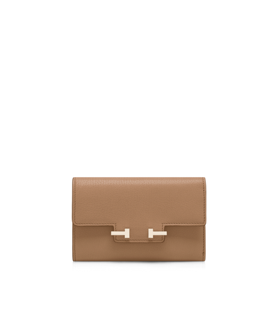 SUPPLE GRAIN LEATHER AUBE COMPACT WALLET image number 0