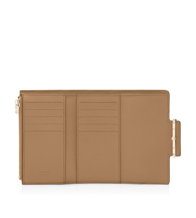 SUPPLE GRAIN LEATHER AUBE COMPACT WALLET image number 1