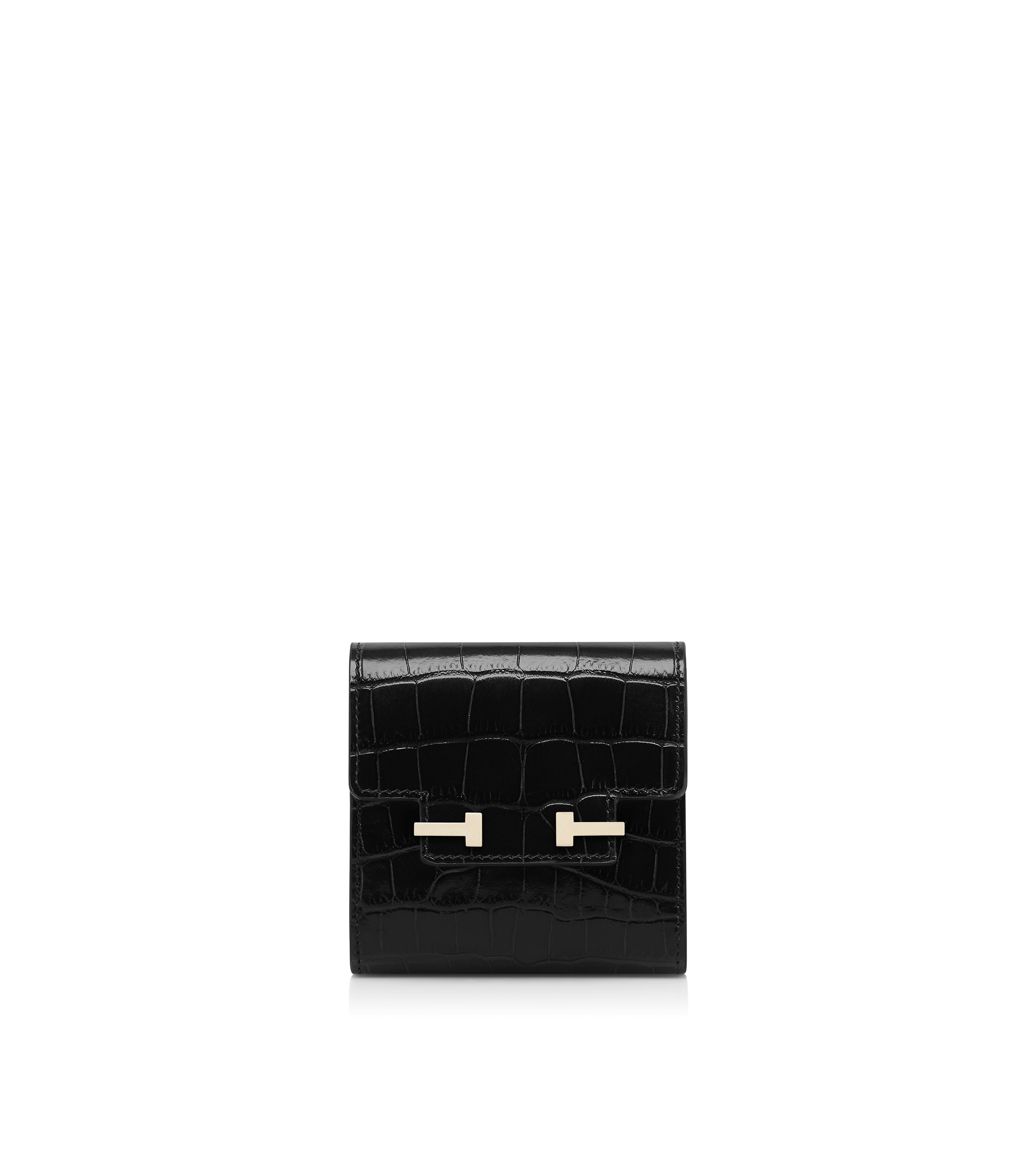 SOFT PRINTED CROCODILE LEATHER AUBE CARD HOLDER