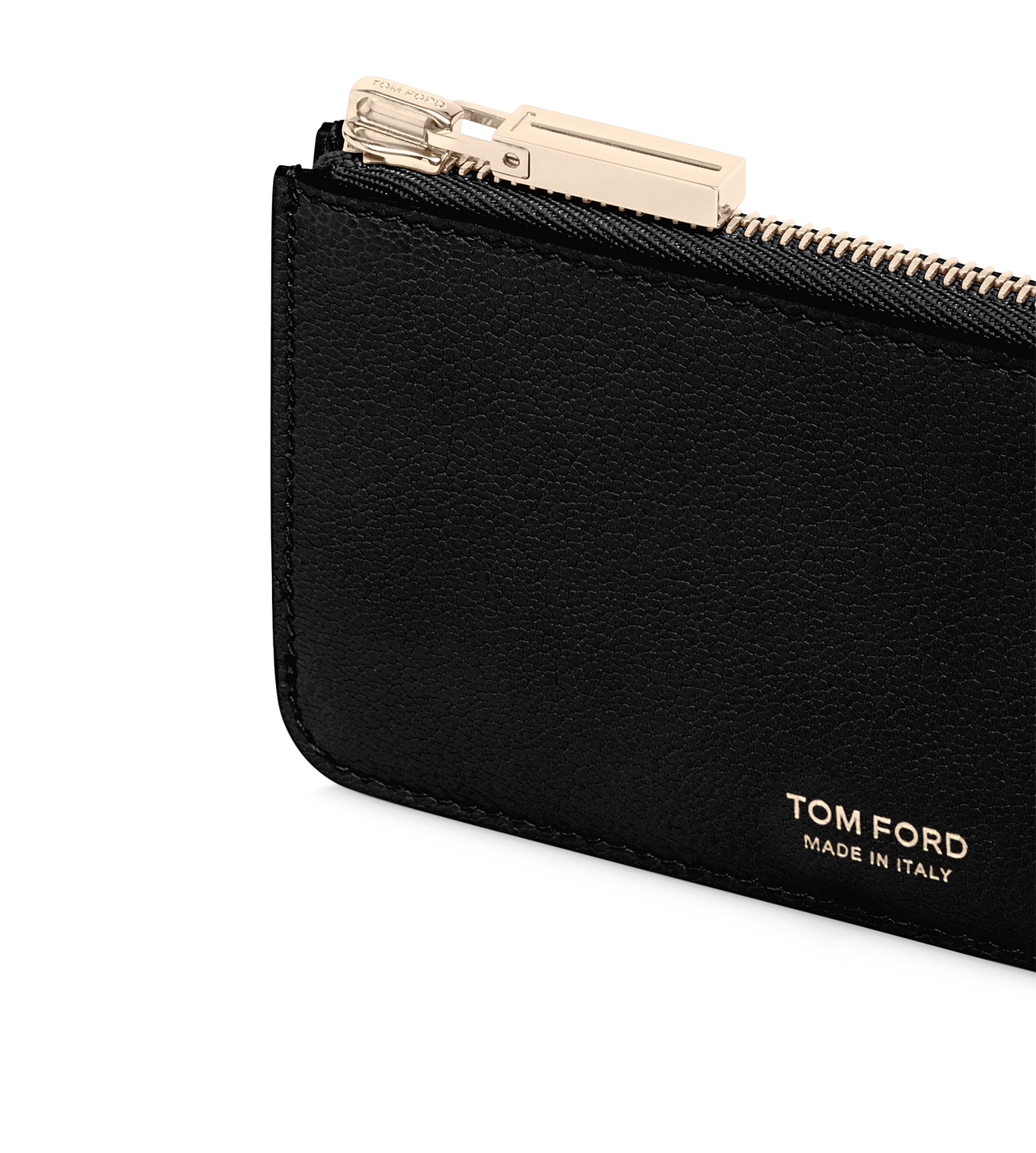 SUPPLE GRAIN LEATHER ZIPPED CARD HOLDER image number 2