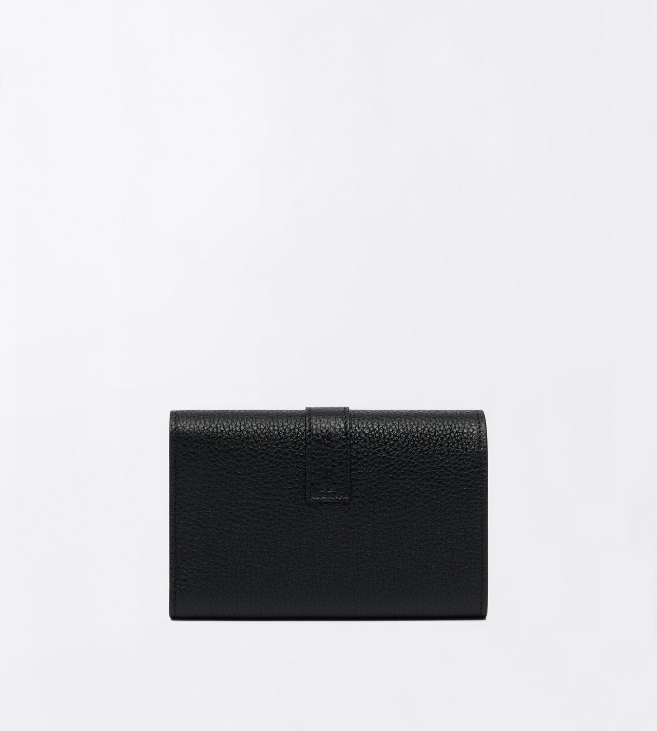 TOM FORD LEATHER BLACK GRAIN LEATHER KARA COMPACT WALLET