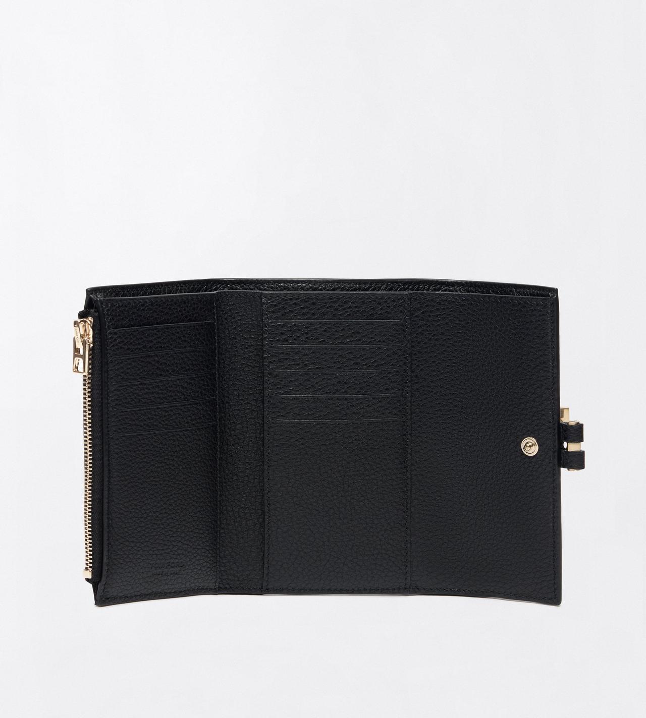 TOM FORD LEATHER BLACK GRAIN LEATHER KARA COMPACT WALLET