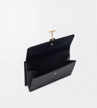 TOM FORD LEATHER BLACK GRAIN LEATHER KARA MINI BAG ON CHAIN