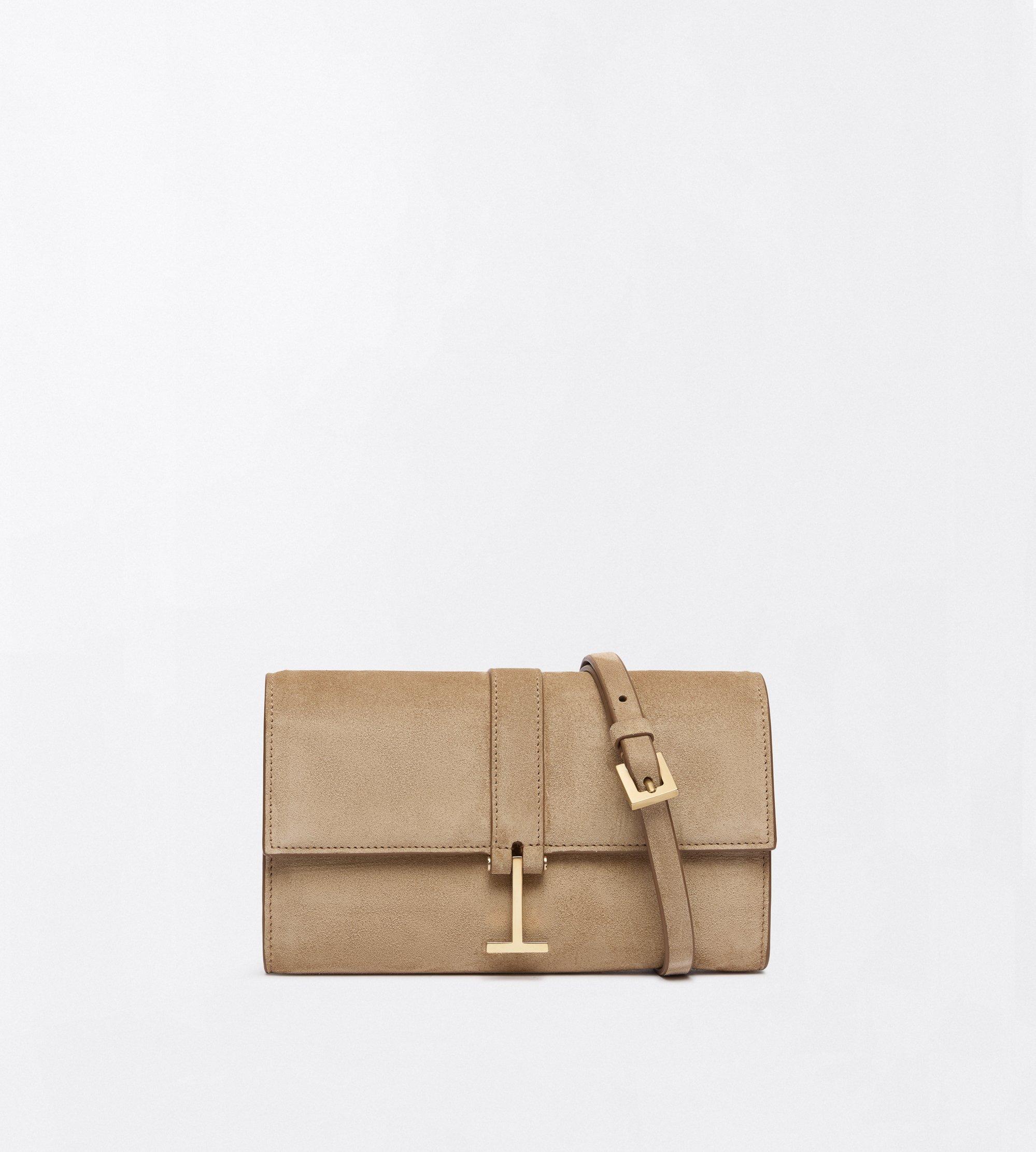 SUEDE LEATHER KARA WALLET ON STRAP