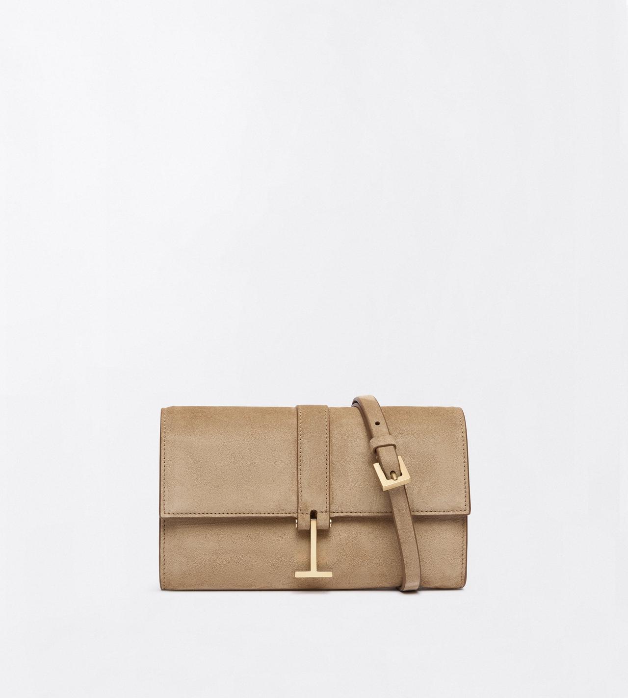 TOM FORD LEATHER AMPHORA SUEDE LEATHER KARA WALLET ON STRAP