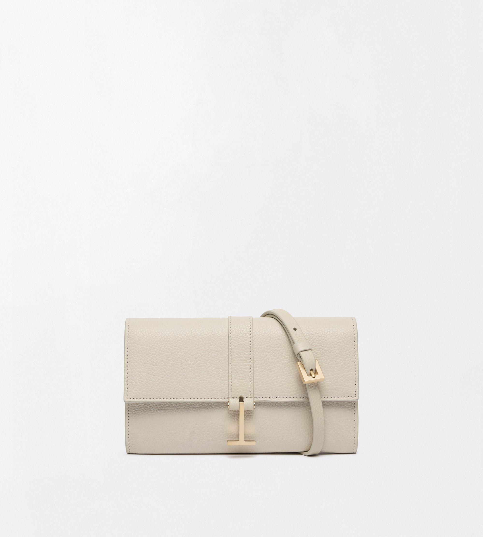 PORTEFEUILLE KARA &Agrave; BANDOULI&Egrave;RE EN CUIR FLEUR