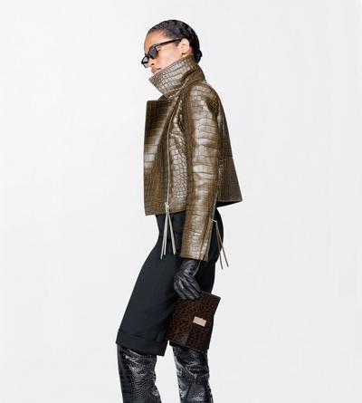 TOM FORD LEATHER BROWN/BLACK LEOPARD PRINT HAIR CALF MIA MINI BAG