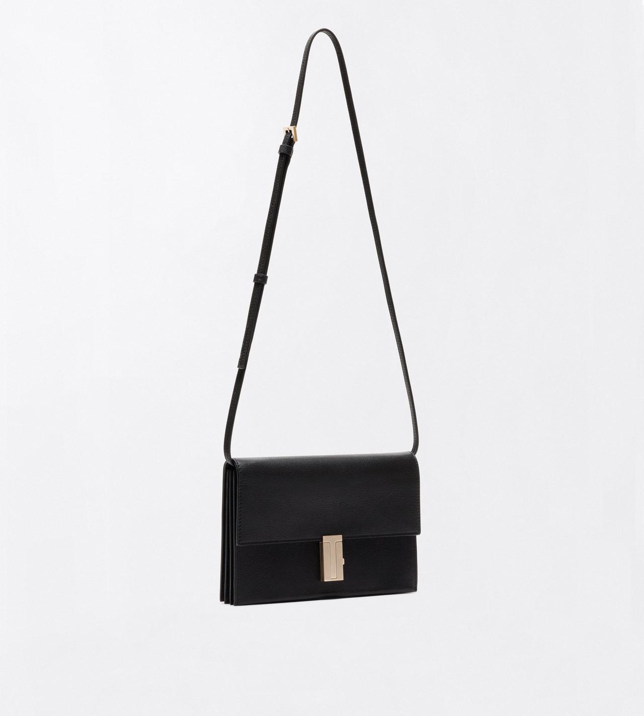 TOM FORD LEATHER BLACK SHINY SUPPLE GRAIN LEATHER MIA MINI BAG