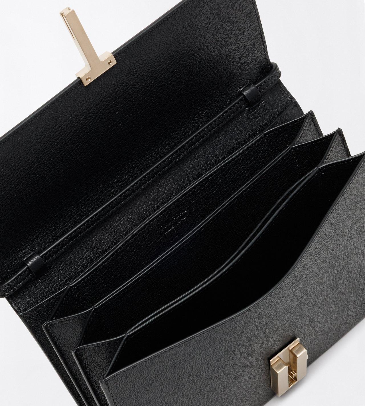 TOM FORD LEATHER BLACK SHINY SUPPLE GRAIN LEATHER MIA MINI BAG