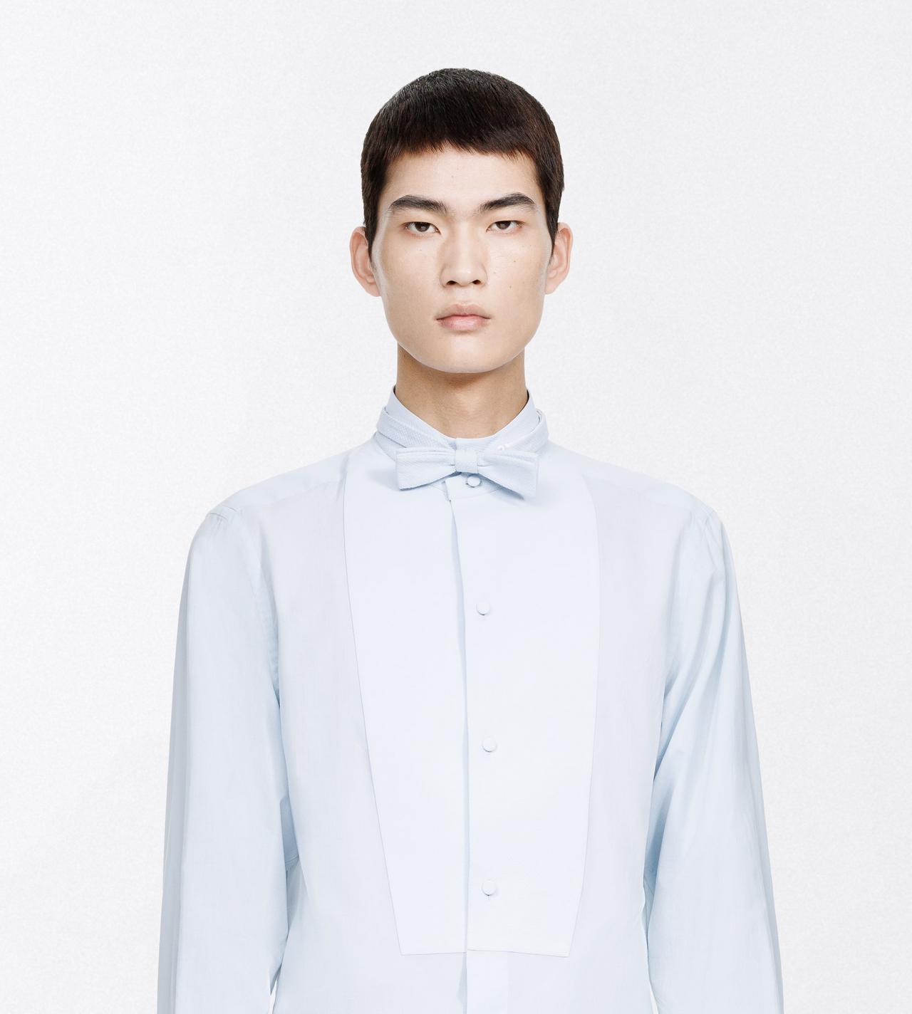 TOM FORD COTTON POWDER BLUE PIQUET BOW TIE