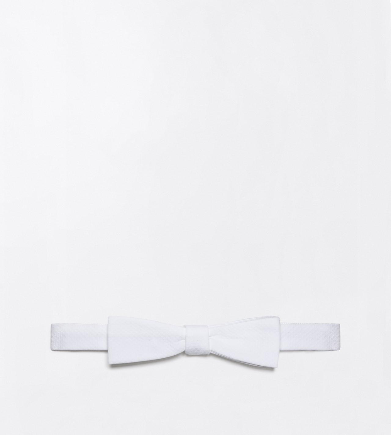 TOM FORD COTTON WHITE PIQUET BOW TIE
