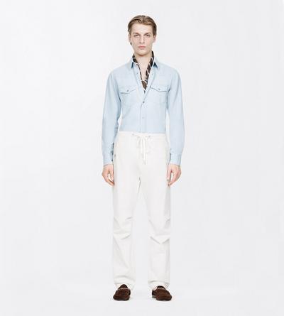 TOM FORD COTTON ECRU TWILL CLEAN CARGO