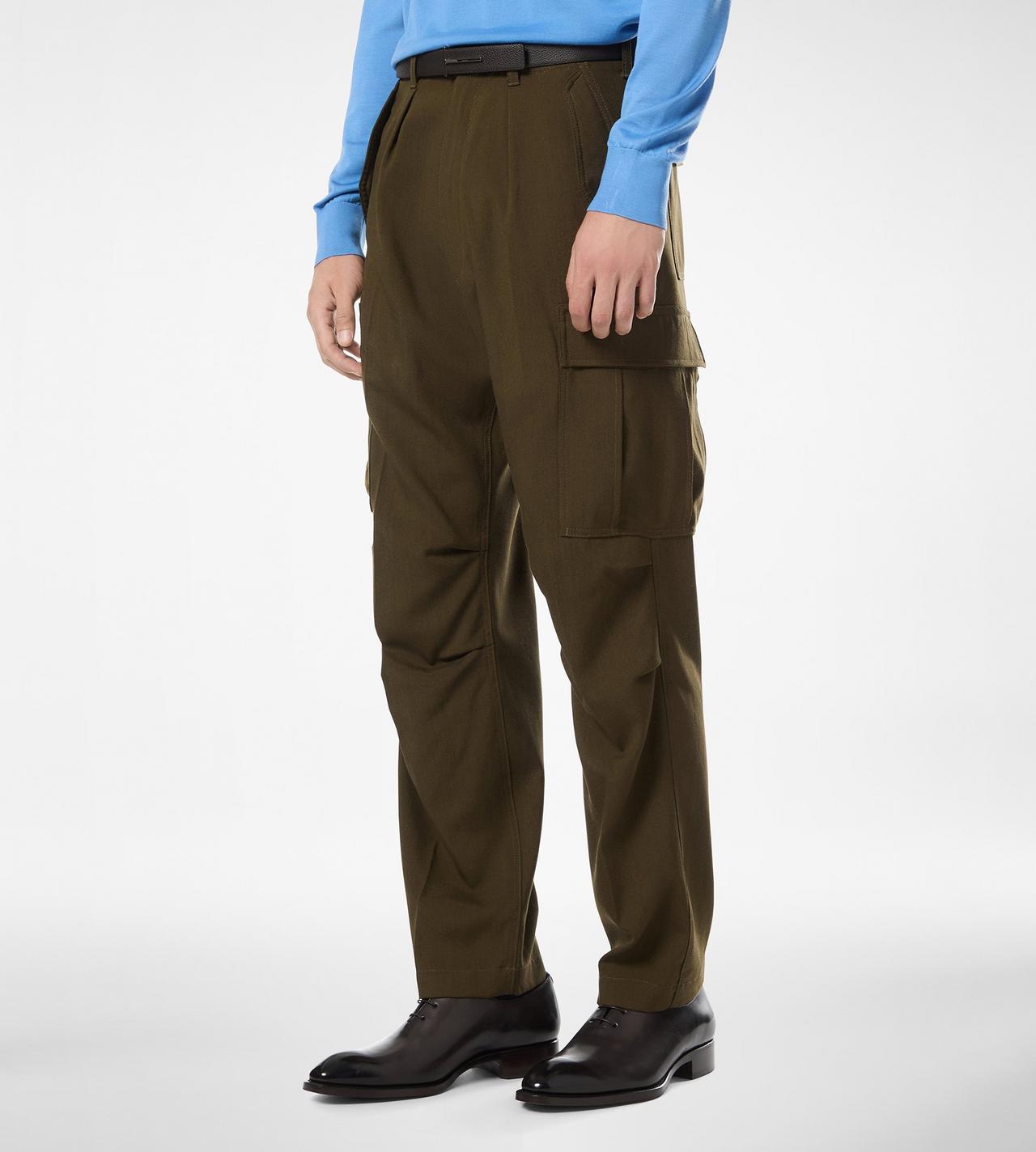 WOOL CASHMERE SILK REPS CARGO PANT image number 3