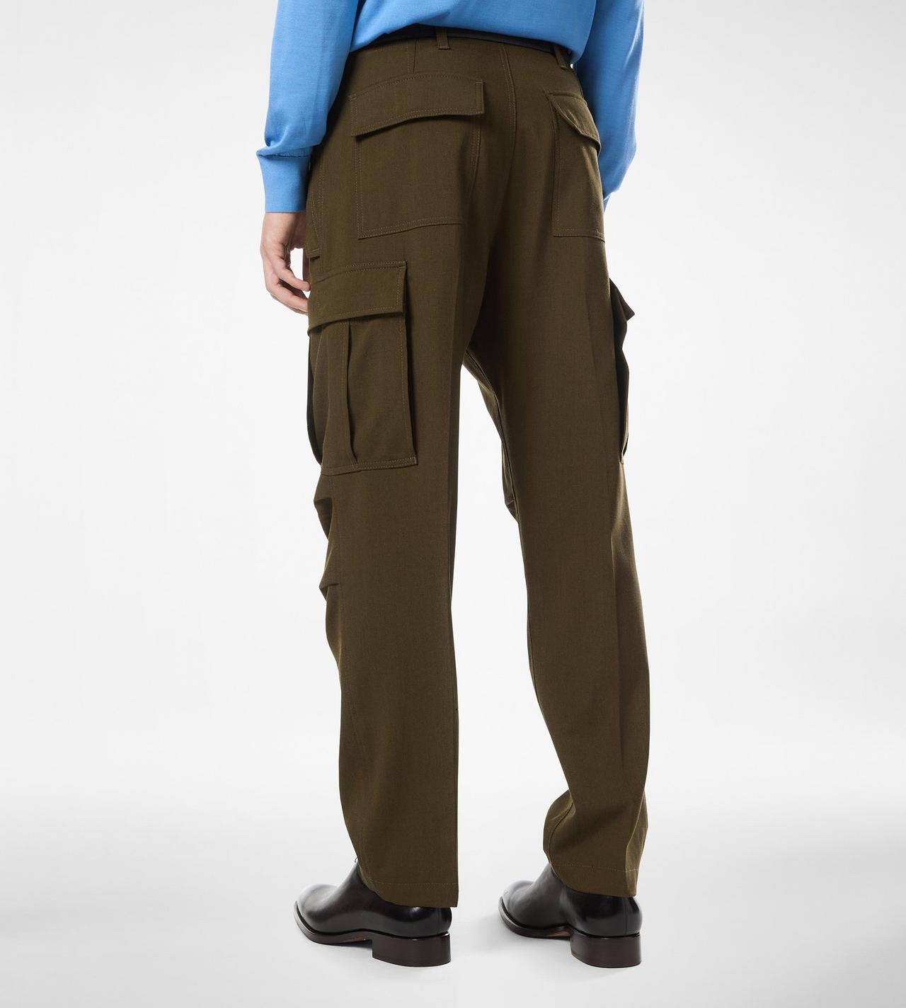 WOOL CASHMERE SILK REPS CARGO PANT image number 4