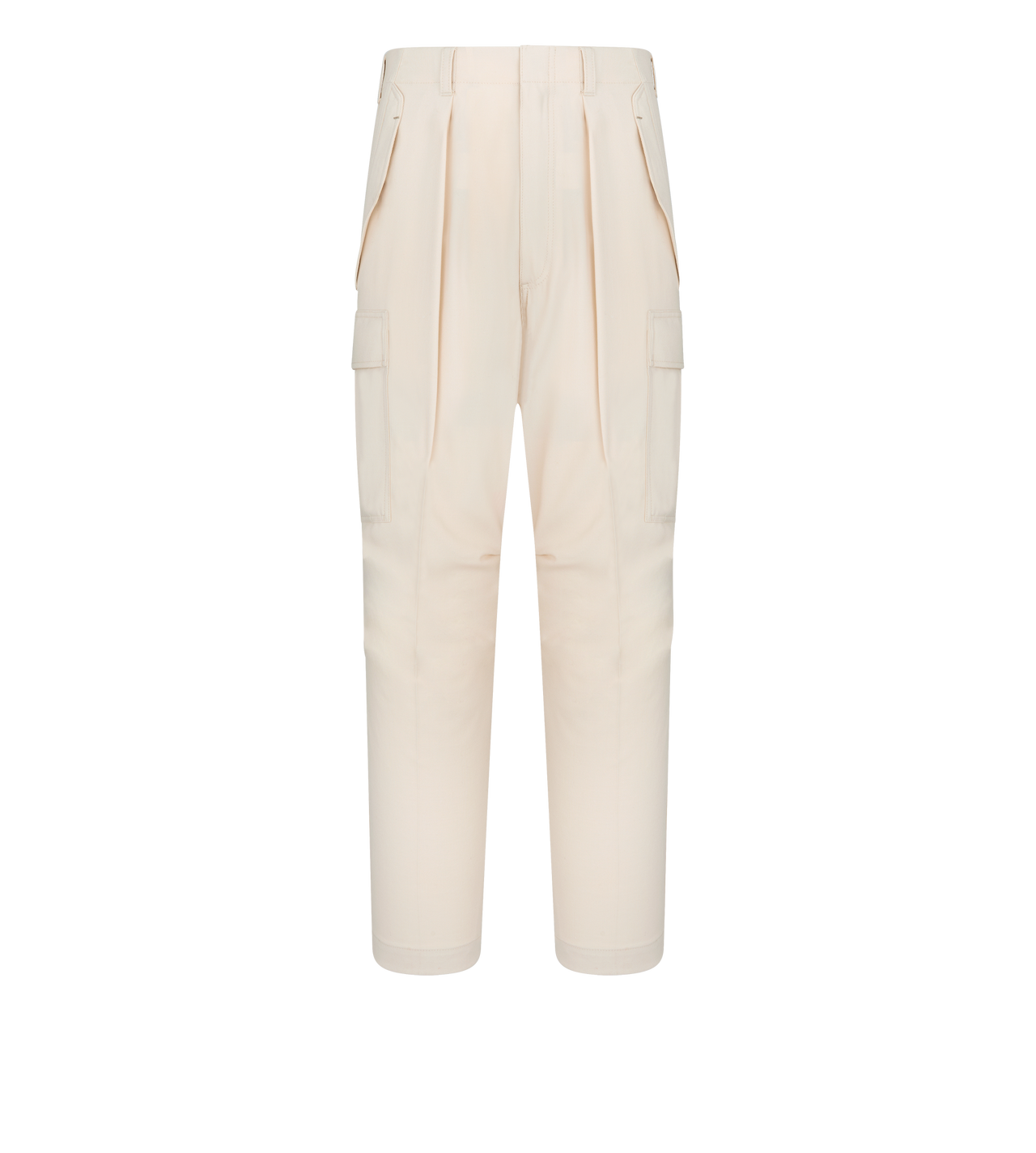 TOM FORD WOOL SILK BLEND IVORY WOOL CASHMERE SILK REPS CARGO PANT