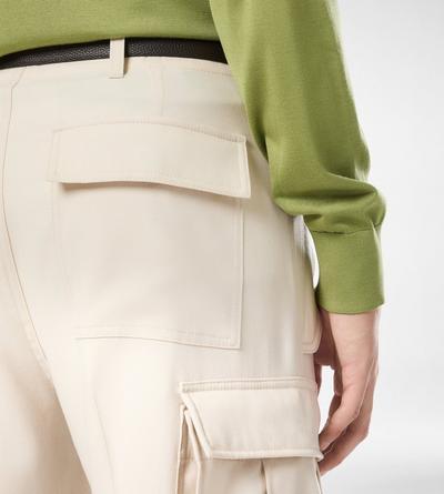 TOM FORD WOOL SILK BLEND IVORY WOOL CASHMERE SILK REPS CARGO PANT