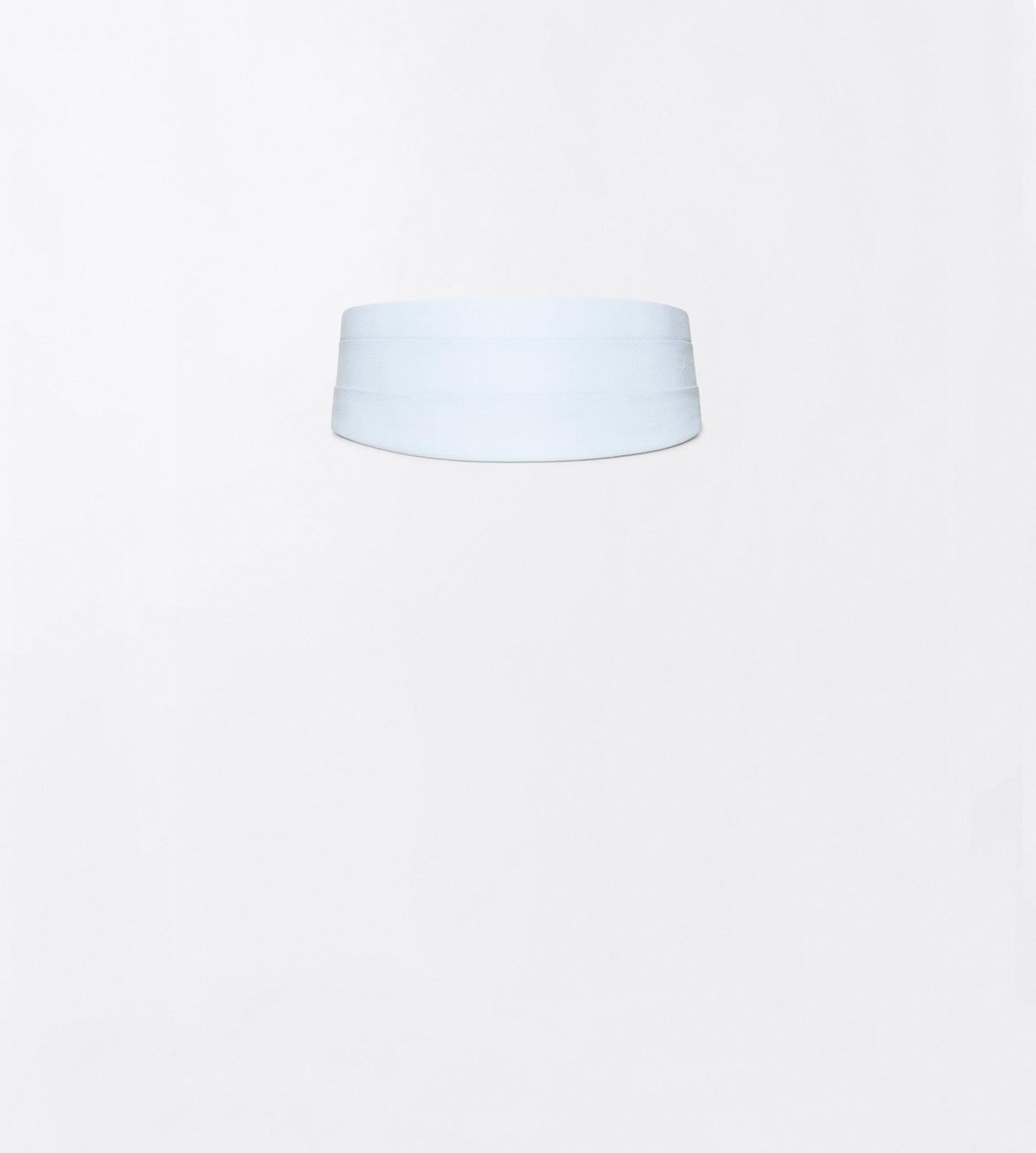 TOM FORD COTTON POWDER BLUE PIQUET CUMMERBUND