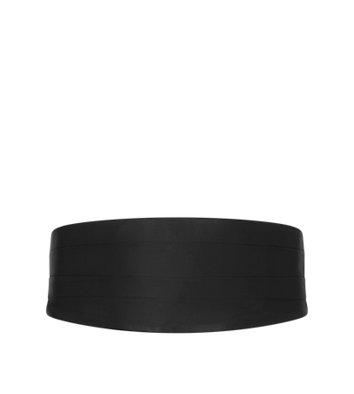 TOM FORD SILK BLACK SATIN CUMMERBUND