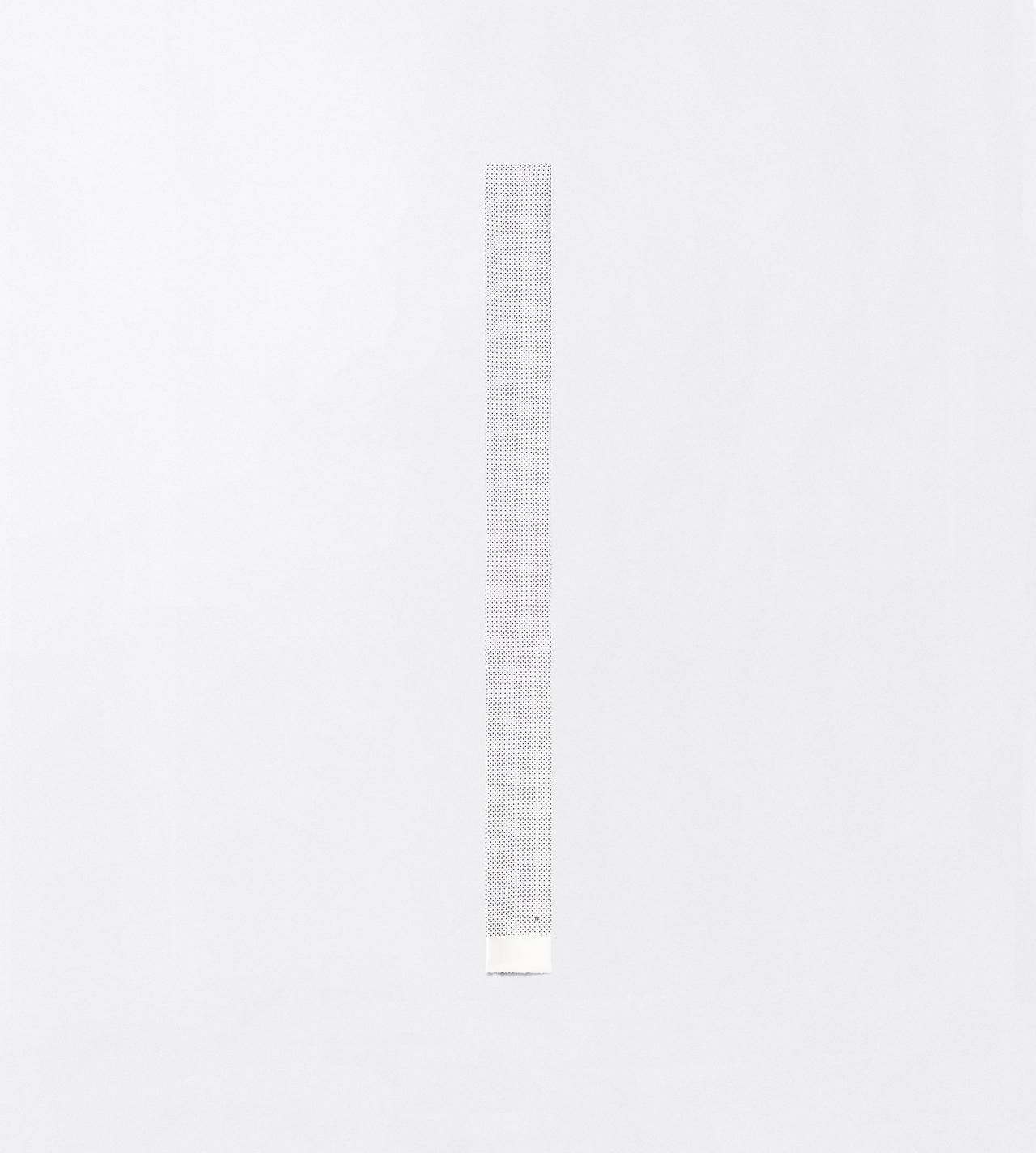 TOM FORD SILK OFF WHITE + BLACK FOULARD PLI&Eacute; EN SERG&Eacute; DE SOIE &Agrave; MICRO POIS
