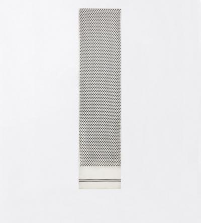 MICRO ARGYLE SILK TWILL TUXEDO SCARF