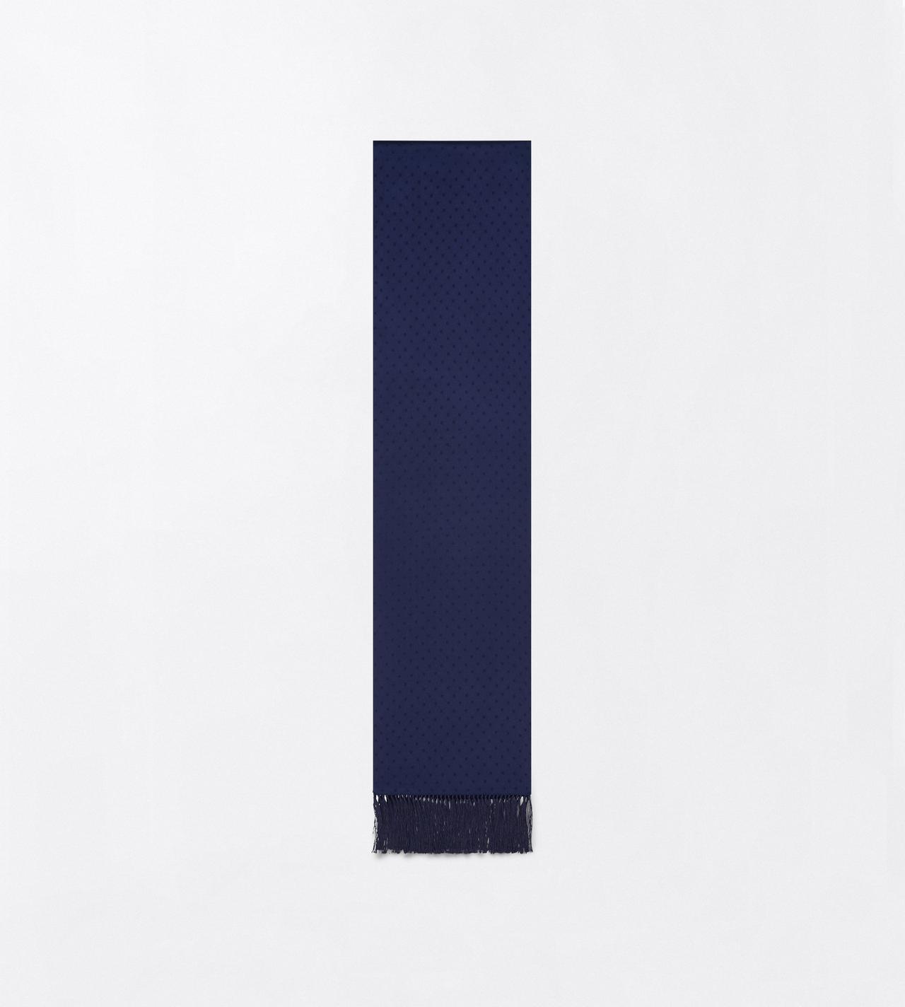 TOM FORD SILK NAVY FOULARD EN JACQUARD DE SOIE &Agrave; POIS