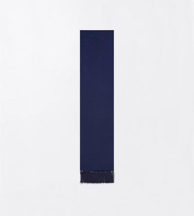 FOULARD EN JACQUARD DE SOIE &Agrave; POIS