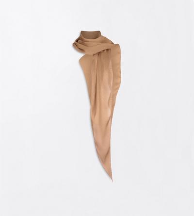 TOM FORD SILK HAZELNUT LOSANGE EN MOUSSELINE DE SOIE &Agrave; MOTIF TF INT&Eacute;GRAL