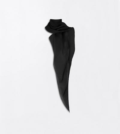 TOM FORD SILK BLACK TF ALL OVER SILK CHIFFON LOSANGE