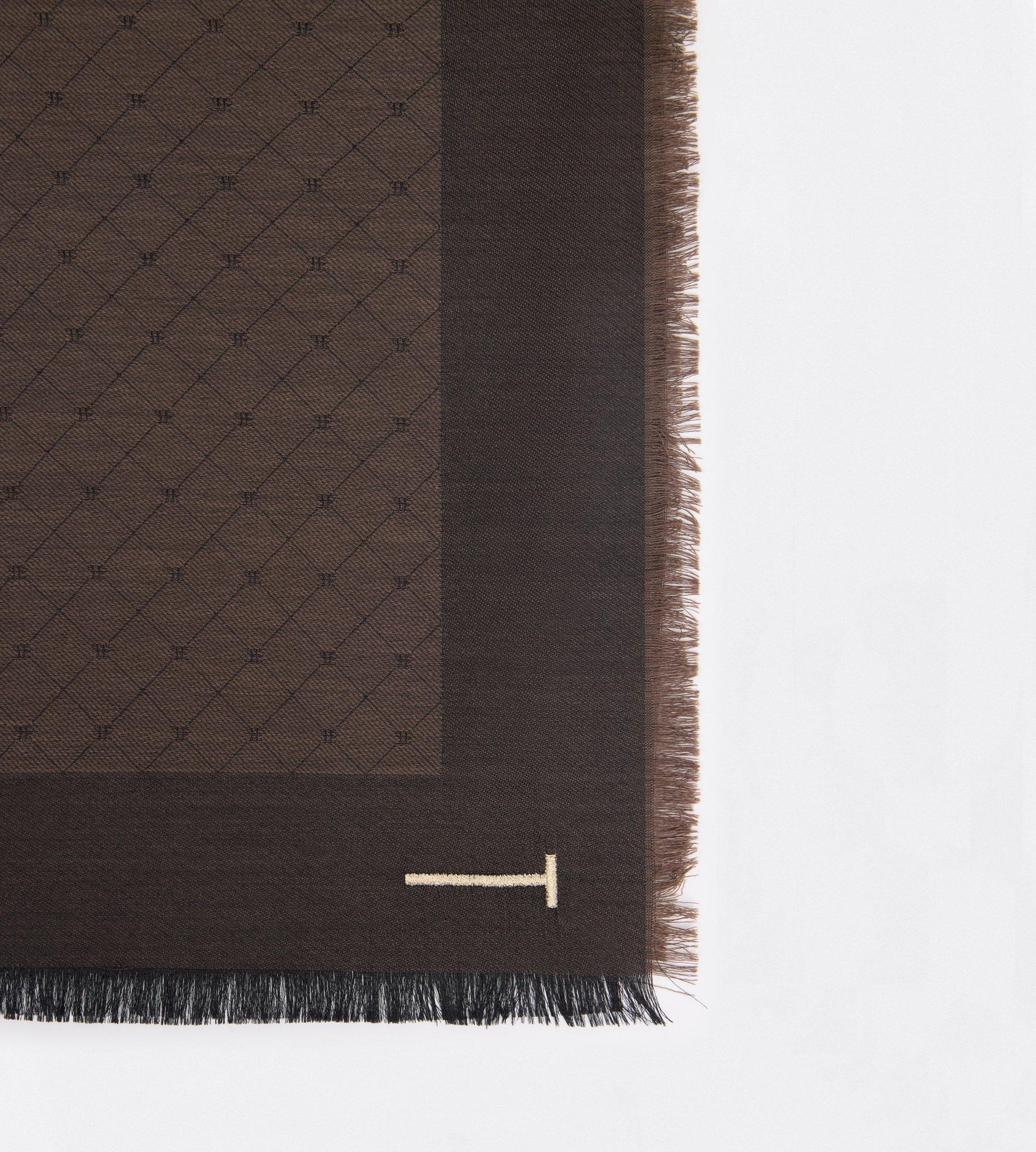 TF ALL OVER LOGO SILK CASHMERE SHAWL