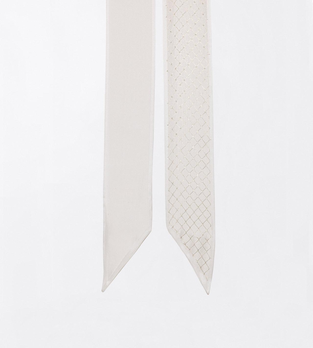 TOM FORD  OFF WHITE + GOLD SOFT ACCESSORIES SCARF