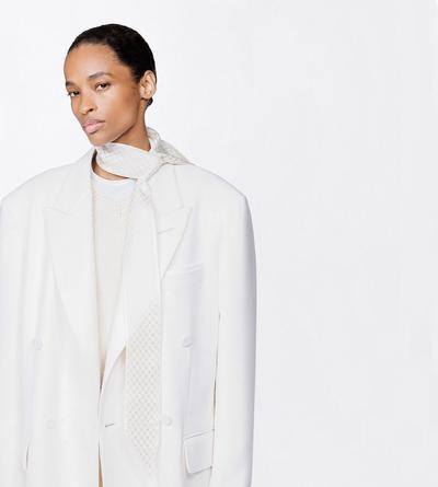TOM FORD  OFF WHITE + GOLD SOFT ACCESSORIES SCARF