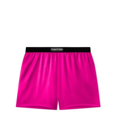 STRETCH SILK SATIN BOXER SHORTS image number 0