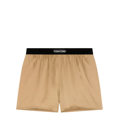 STRETCH SILK SATIN BOXER SHORTS