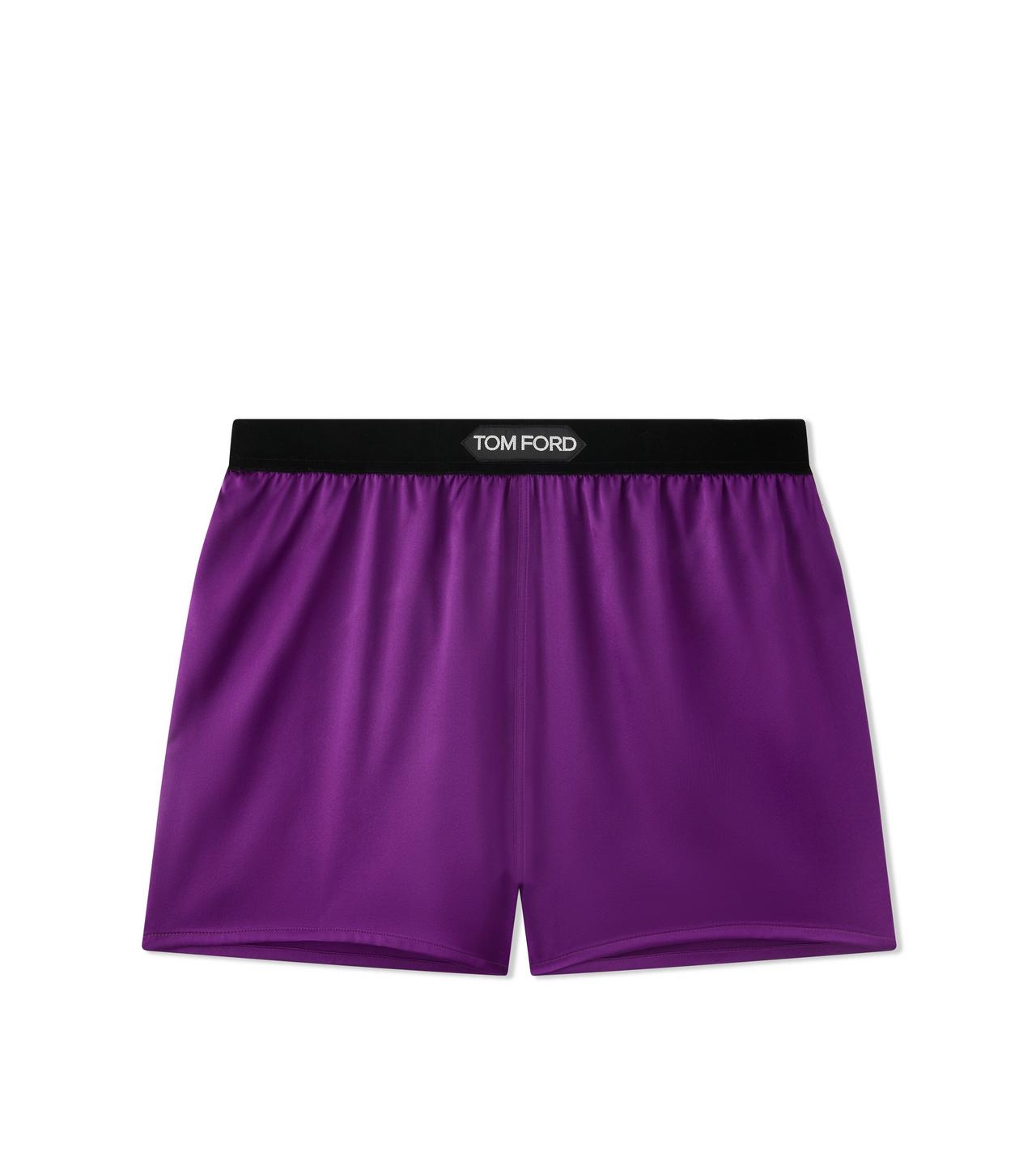 STRETCH SILK SATIN BOXER SHORTS
