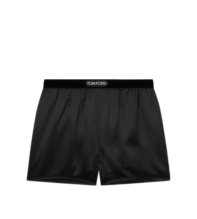 STRETCH SILK SATIN BOXER SHORTS image number 0