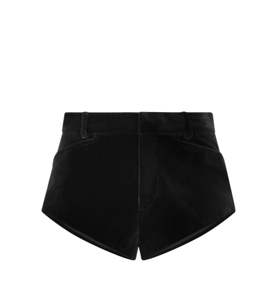 COTTON VELVET MINI SHORTS image number 0