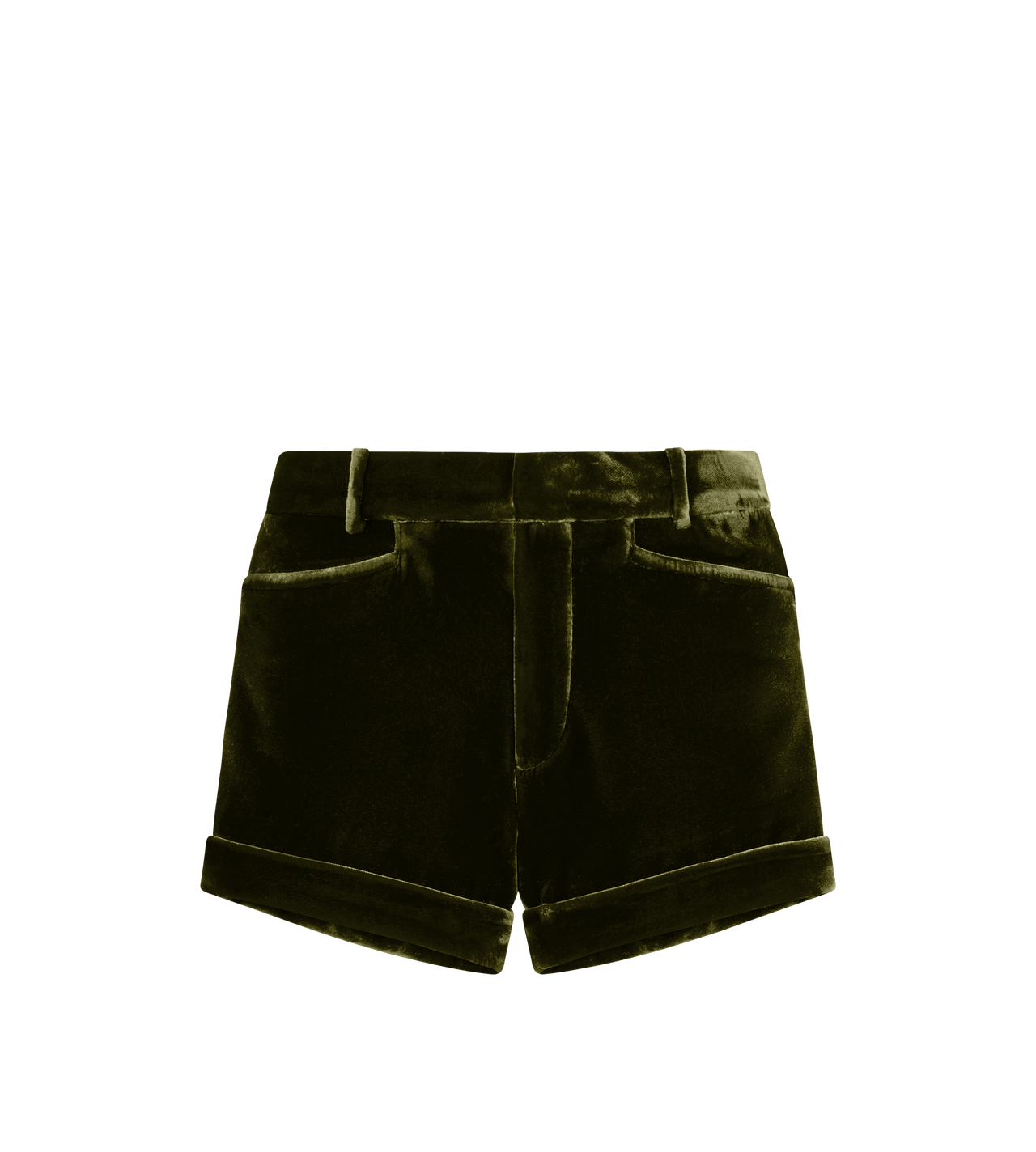 SHARP BONDED VELVET TAILORED SHORTS image number 0