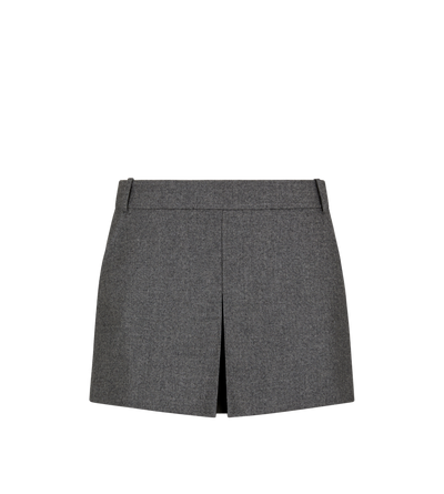 CASHMERE FLANNEL TAILORED PLEATED SKORT image number 0