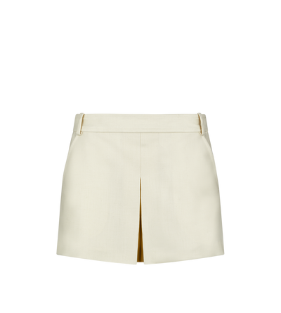 SILK BLEND TAILORED PLEATED SKORT