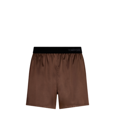 STRETCH SILK SATIN PJ SHORTS