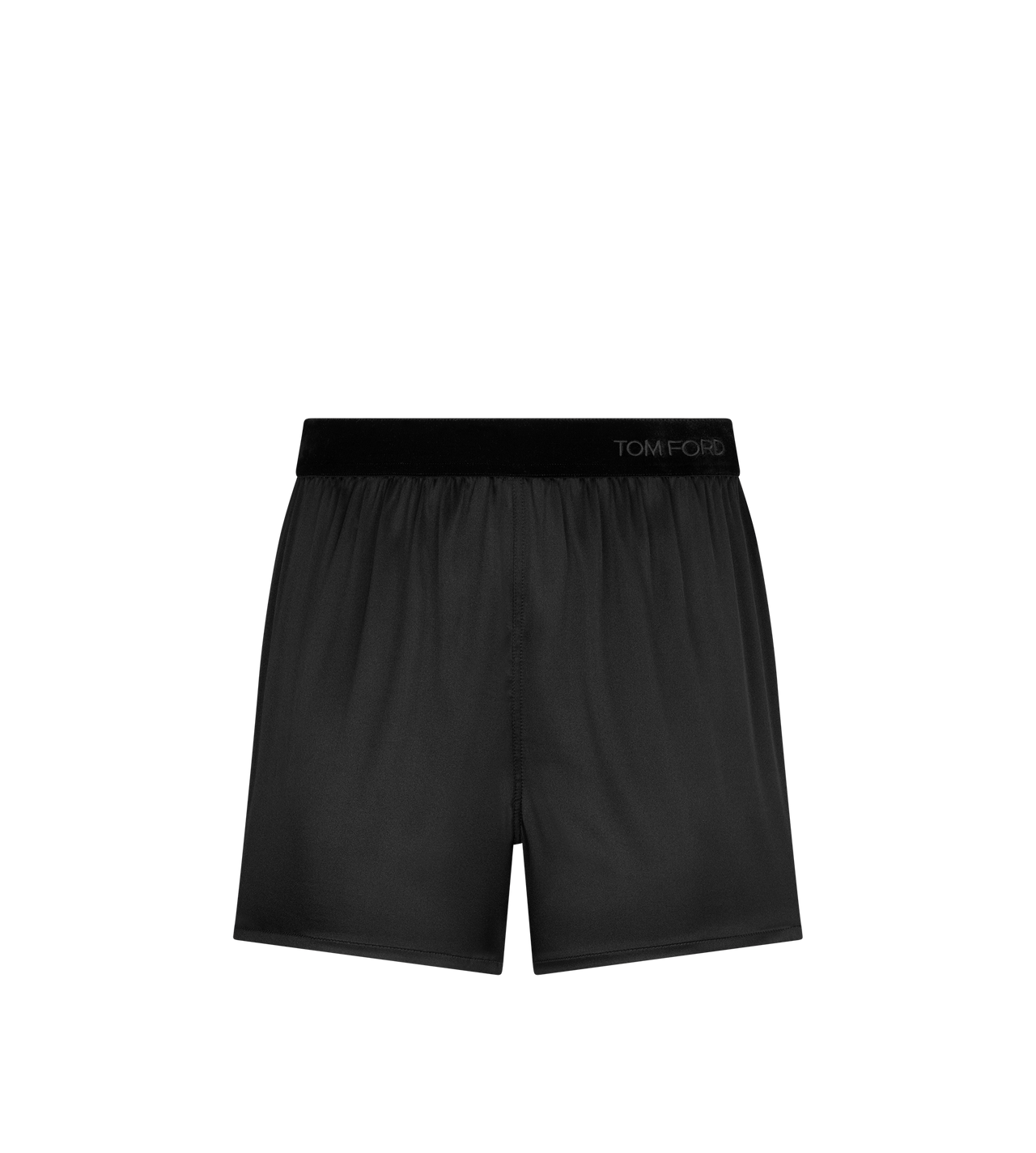 TOM FORD  BLACK PANTALONCINI STILE PIGIAMA IN RASO DI SETA STRETCH