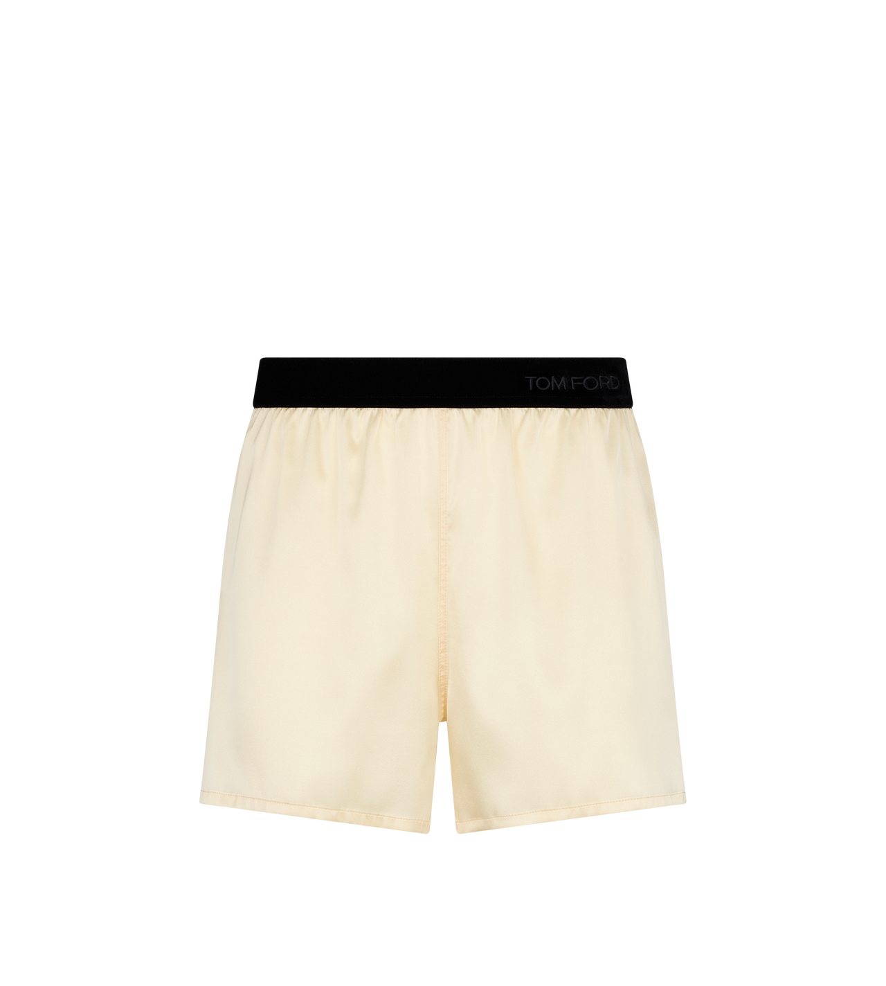 TOM FORD  PALE LEMON PANTALONCINI STILE PIGIAMA IN RASO DI SETA STRETCH