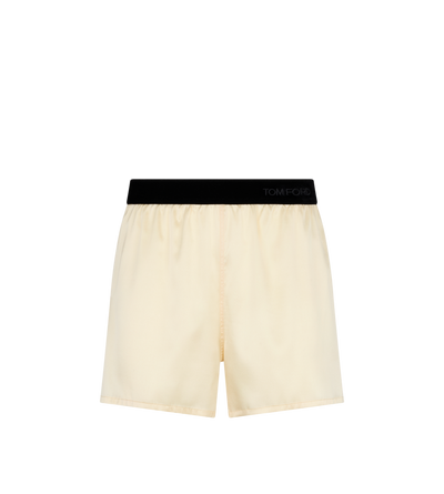 PANTALONCINI STILE PIGIAMA IN RASO DI SETA STRETCH