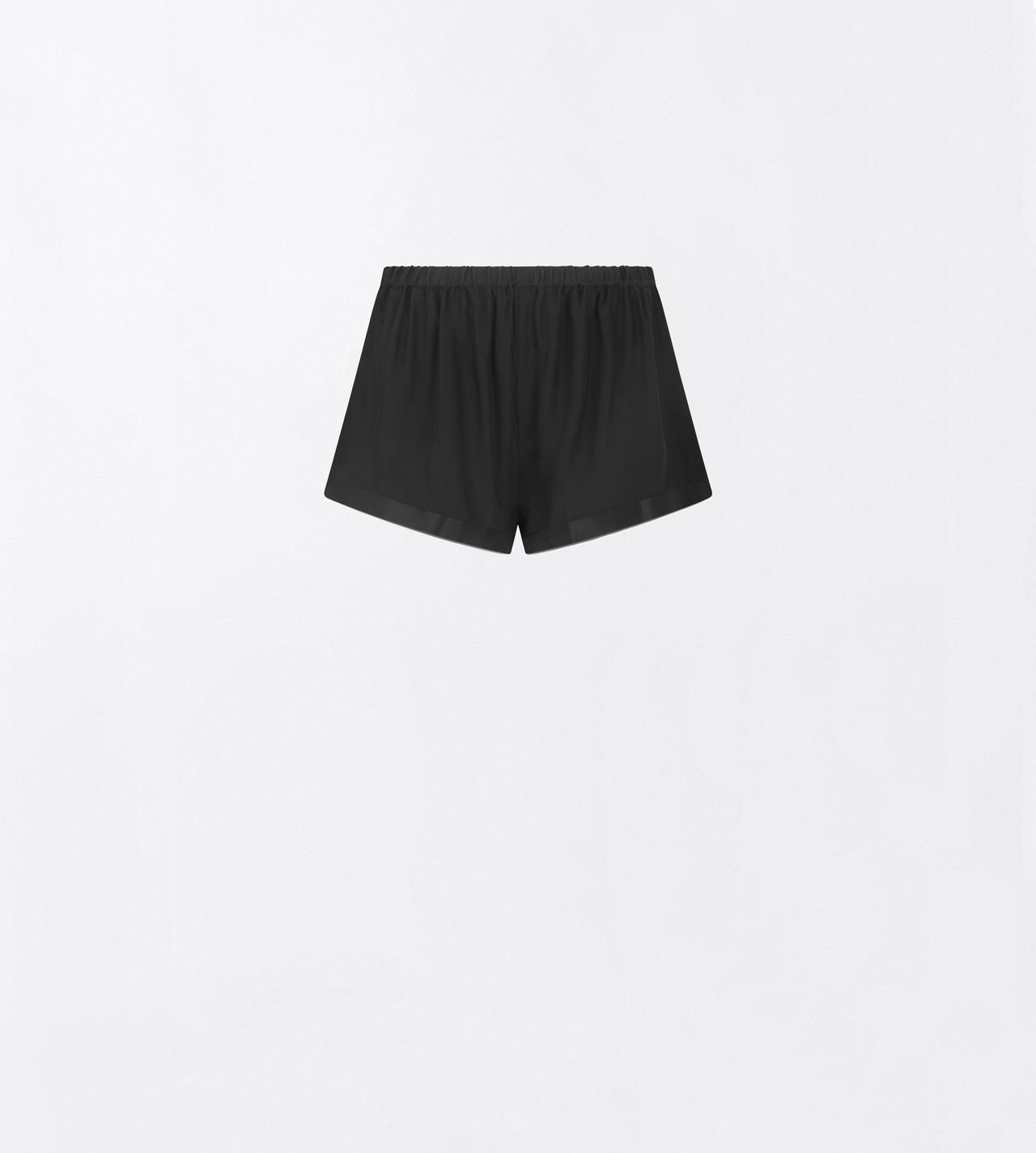TOM FORD SILK BLACK PEACH-FEEL SILK SATIN MINI SHORTS
