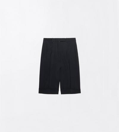 TOM FORD WOOL BLACK SHARP GRAIN DE POUDRE BERMUDA SHORT