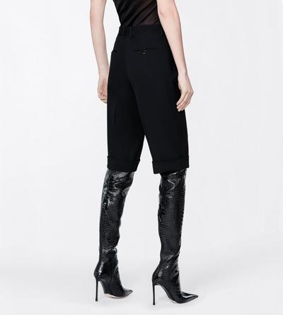 TOM FORD WOOL BLACK SHARP GRAIN DE POUDRE BERMUDA SHORT