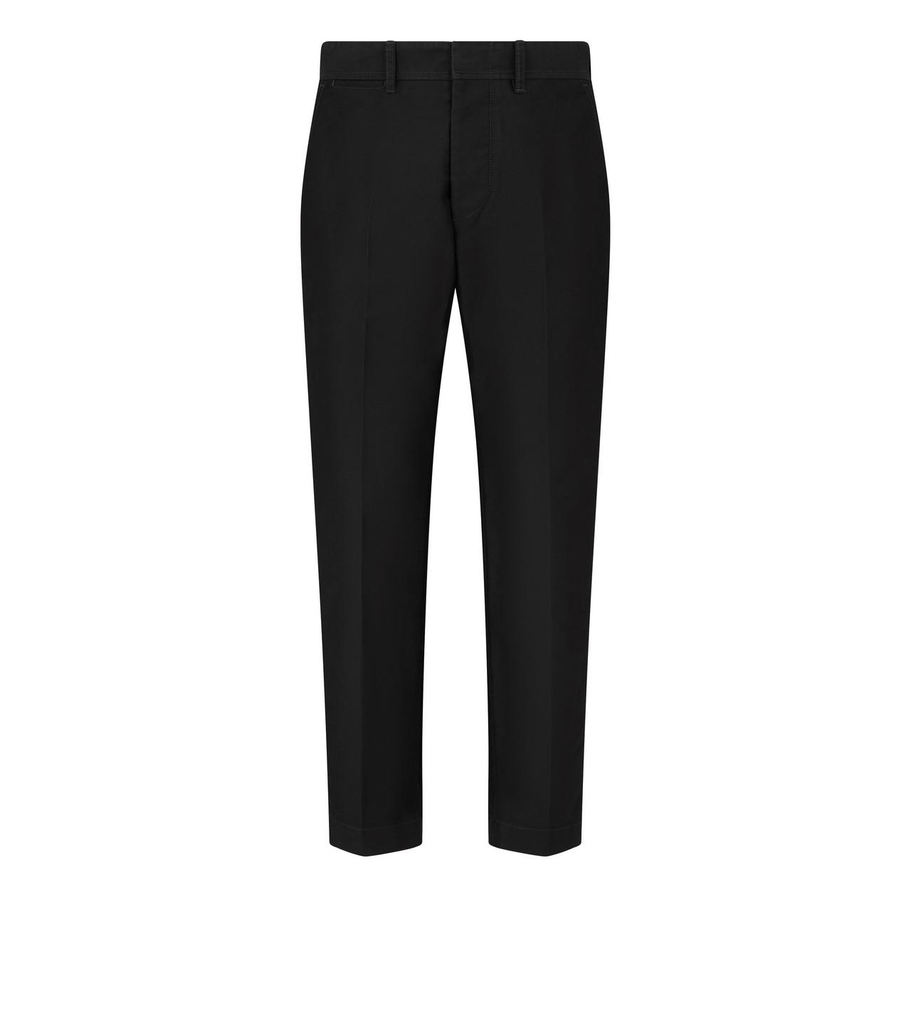 TOM FORD COTTON BLACK COTTON SATIN CHINO